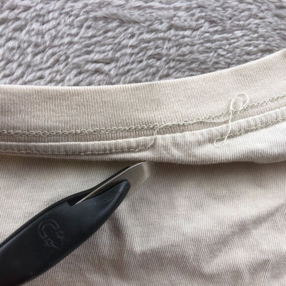 Tommy Hilfiger Mens T-Shirt Size XL Short Sleeve Beige Graphic Tee Casual Top - Picture 4 of 8